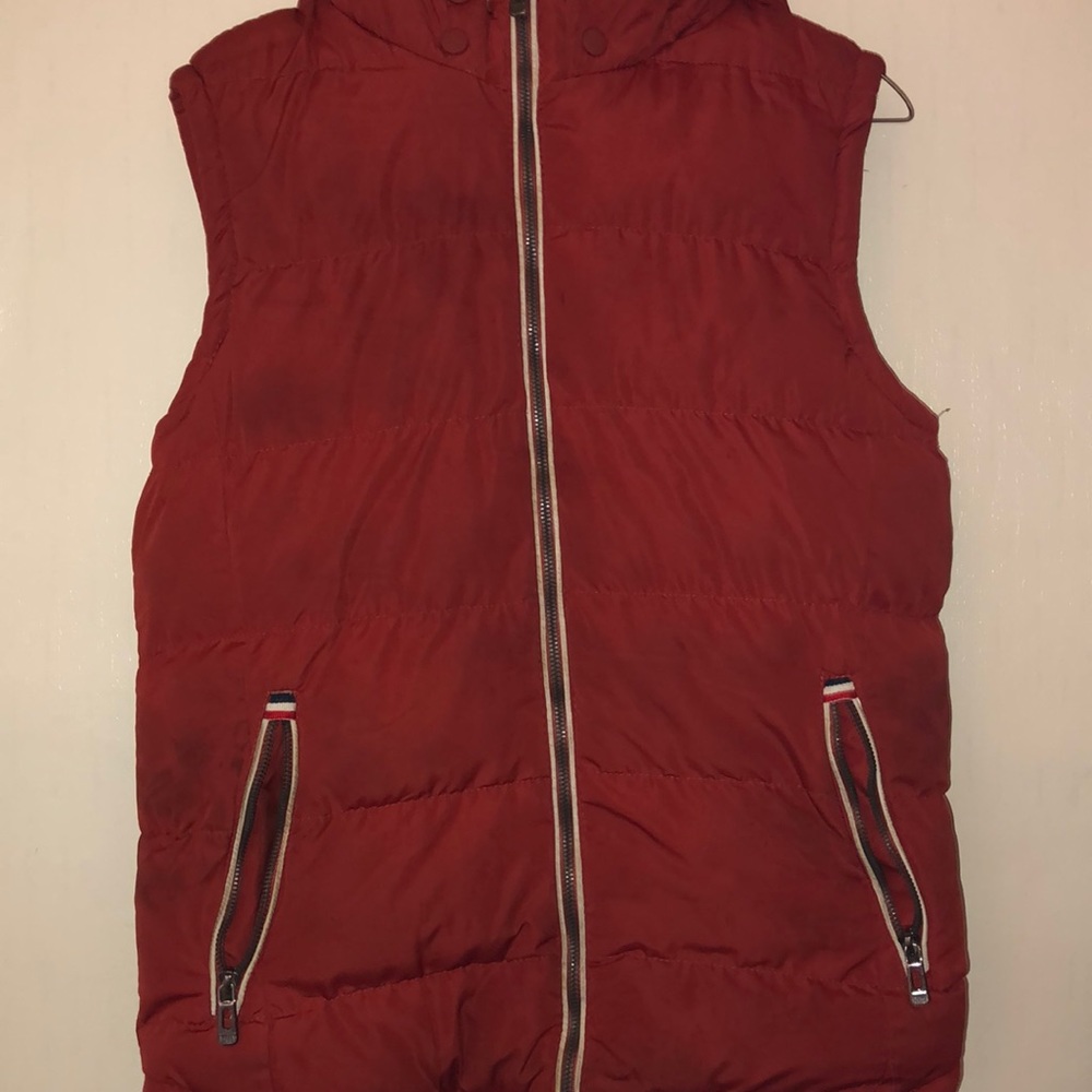Red Sleeveless Winter Vest